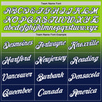 Custom Neon Green White-Navy Fade Fashion Performance T-Shirt