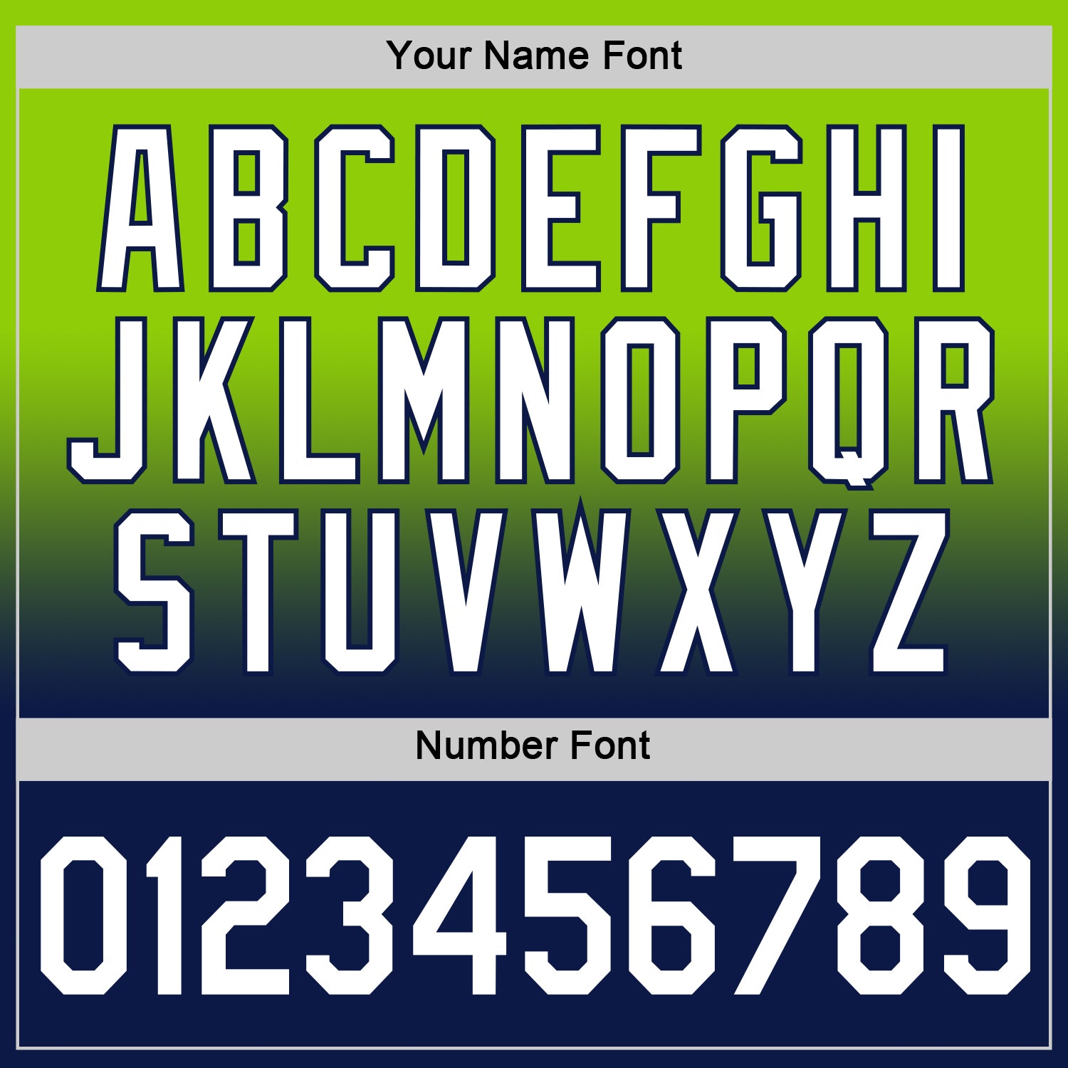 Custom Neon Green White-Navy Fade Fashion Performance T-Shirt