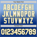 Custom Light Blue Royal-Yellow Fade Fashion Performance T-Shirt