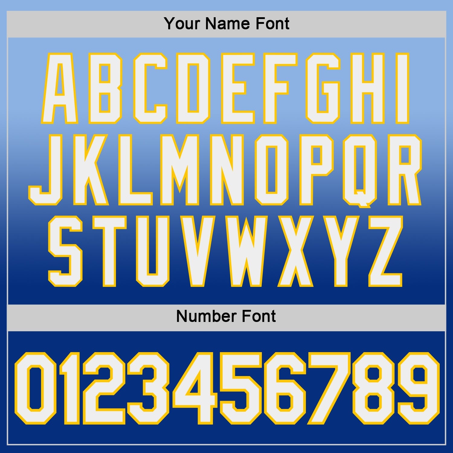 Custom Light Blue Royal-Yellow Fade Fashion Performance T-Shirt