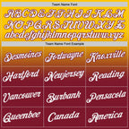 Custom Yellow White-Crimson Fade Fashion Performance T-Shirt