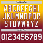 Custom Yellow White-Crimson Fade Fashion Performance T-Shirt