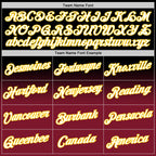 Custom Black Crimson-Yellow Fade Fashion Performance T-Shirt