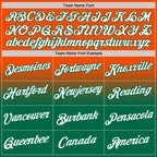 Custom Orange White-Kelly Green Fade Fashion Performance T-Shirt