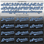 Custom White Light Blue-Black Authentic Fade Fashion Baseball Jersey