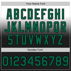 Custom White Kelly Green-Black Authentic Fade Fashion Baseball Jersey