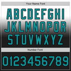 Custom White Teal-Black Authentic Fade Fashion Baseball Jersey