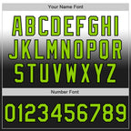 Custom White Neon Green-Black Authentic Fade Fashion Baseball Jersey