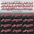 Custom White Medium Pink-Black Authentic Fade Fashion Baseball Jersey