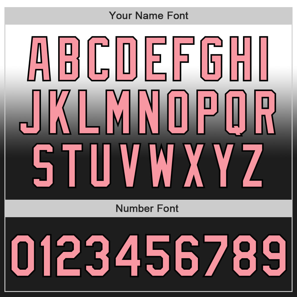 Custom White Medium Pink-Black Authentic Fade Fashion Baseball Jersey