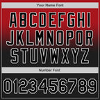 Custom Red Black-White Authentic Fade Fashion Baseball Jersey