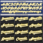 Custom Royal Black-Yellow Authentic Fade Fashion Baseball Jersey