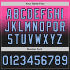 Custom Pink Light Blue-Black Authentic Fade Fashion Baseball Jersey