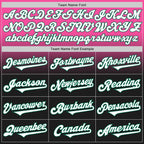 Custom Pink Black-Kelly Green Authentic Fade Fashion Baseball Jersey