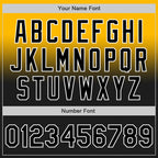 Custom Gold Black-White Authentic Fade Fashion Baseball Jersey