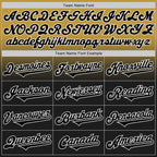 Custom Old Gold Black-White Authentic Fade Fashion Baseball Jersey