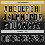 Custom Old Gold Black-White Authentic Fade Fashion Baseball Jersey