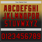 Custom Old Gold Red-Black Authentic Fade Fashion Baseball Jersey