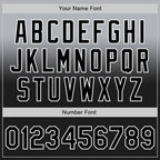 Custom Gray Black-White Authentic Fade Fashion Baseball Jersey