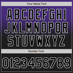 Custom Purple Black-White Authentic Fade Fashion Baseball Jersey