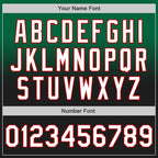 Custom Kelly Green Black-Red Authentic Fade Fashion Baseball Jersey