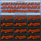 Custom Light Blue Orange-Black Authentic Fade Fashion Baseball Jersey