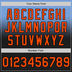 Custom Light Blue Orange-Black Authentic Fade Fashion Baseball Jersey