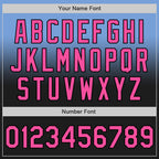 Custom Light Blue Pink-Black Authentic Fade Fashion Baseball Jersey