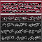 Custom Crimson Black-White Authentic Fade Fashion Baseball Jersey