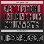 Custom Crimson Black-White Authentic Fade Fashion Baseball Jersey