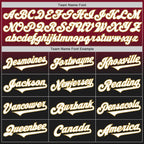 Custom Crimson Black-Old Gold Authentic Fade Fashion Baseball Jersey