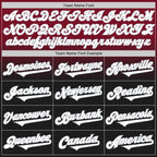 Custom Crimson Black-Gray Authentic Fade Fashion Baseball Jersey