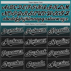 Custom Teal Black-White Authentic Fade Fashion Baseball Jersey