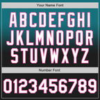 Custom Teal Black-Pink Authentic Fade Fashion Baseball Jersey