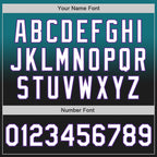 Custom Teal Black-Purple Authentic Fade Fashion Baseball Jersey