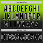 Custom Neon Green Black-White Authentic Fade Fashion Baseball Jersey