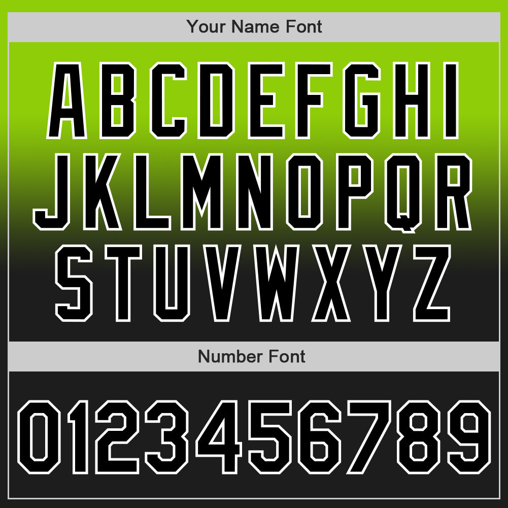 Custom Neon Green Black-White Authentic Fade Fashion Baseball Jersey