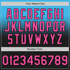 Custom Sky Blue Pink-Black Authentic Fade Fashion Baseball Jersey