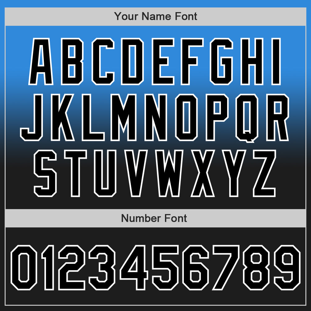 Custom Electric Blue Black-White Authentic Fade Fashion Baseball Jersey