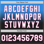 Custom Electric Blue Black-Pink Authentic Fade Fashion Baseball Jersey