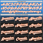 Custom Electric Blue Black-Orange Authentic Fade Fashion Baseball Jersey