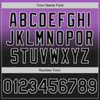 Custom Medium Purple Black-White Authentic Fade Fashion Baseball Jersey