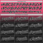 Custom Neon Pink Black-White Authentic Fade Fashion Baseball Jersey