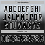 Custom Silver Black-White Authentic Fade Fashion Baseball Jersey