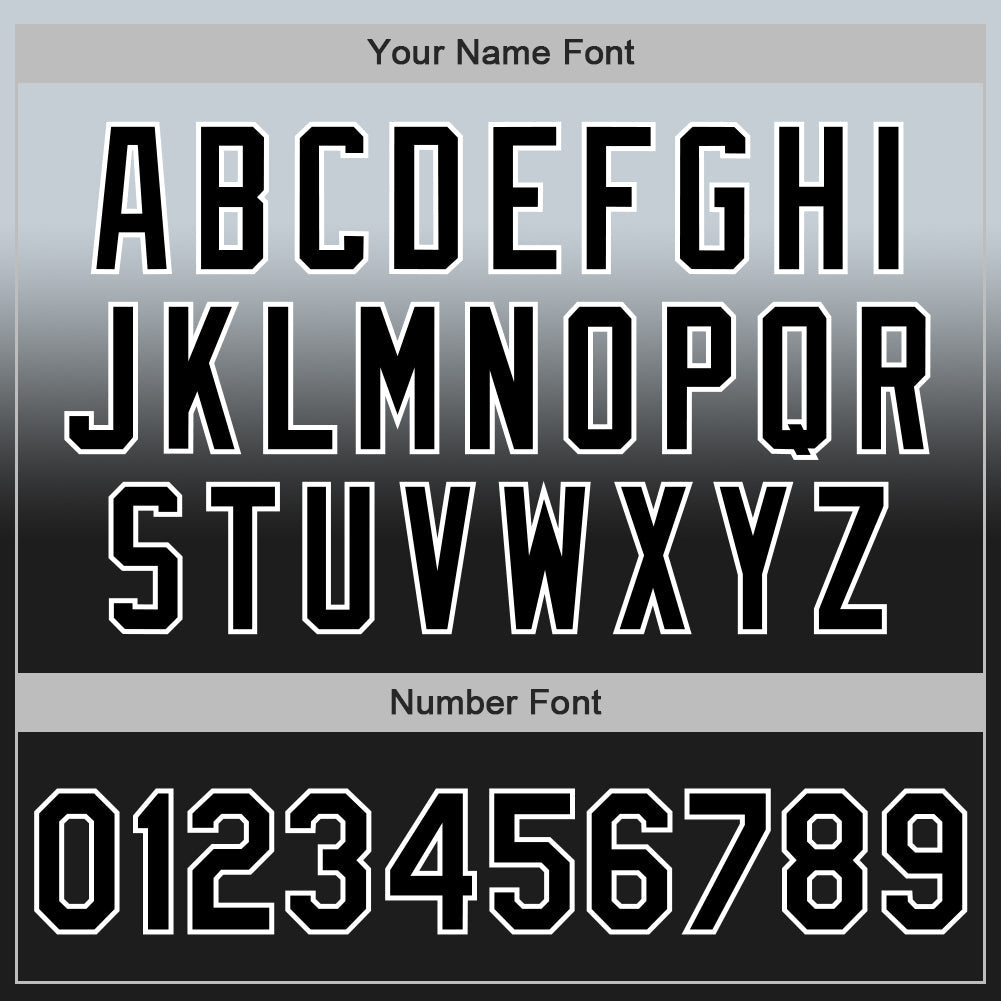 Custom Silver Black-White Authentic Fade Fashion Baseball Jersey