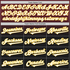 Custom Burgundy Black-Gold Authentic Fade Fashion Baseball Jersey