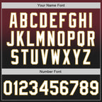 Custom Burgundy Black-Old Gold Authentic Fade Fashion Baseball Jersey