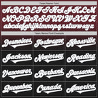 Custom Burgundy Black-Gray Authentic Fade Fashion Baseball Jersey