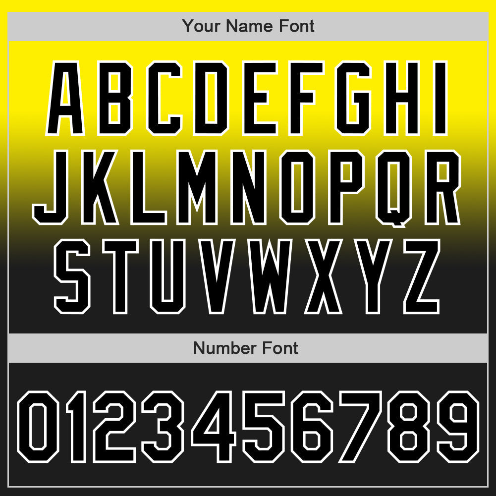 Custom Light Yellow Black-White Authentic Fade Fashion Baseball Jersey