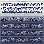 Custom White Navy Authentic Fade Fashion Baseball Jersey